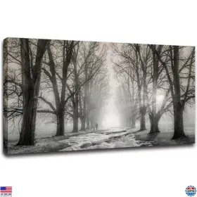 2TREEBW-510 VISIT THE BAMDEYA STORE Forest Canvas Wall Art
