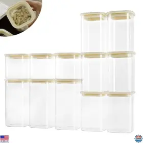12PCS-MIX VISIT THE COZNIDO STORE Square Glass Storage Lids