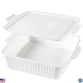 C10LID VISIT THE DIZADA STORE Square Ceramic Casserole Dish