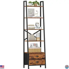 B0CR2SJ6KF VISIT THE FUROLOGEE STORE Ladder Shelf Drawers
