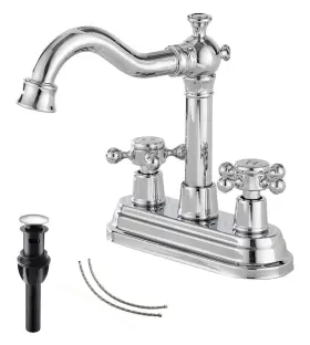 26388-CHROME VISIT THE GGSTUDY STORE Handle Centerset Faucet