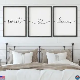 SWEERDREAM-3 VISIT THE HOUMURY STORE Set Framed Farmhouse Art