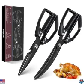B0F324G8Q9 VISIT THE HUUSK STORE Kitchen Scissors Set Steel