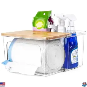 800811 VISIT THE ICASA STORE Acrylic Trash Bag Dispenser Lid