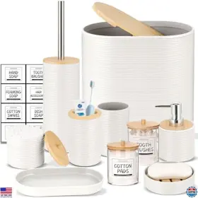 J-9PCS-1 VISIT THE IMAVO STORE Bathroom Set Trash Soap