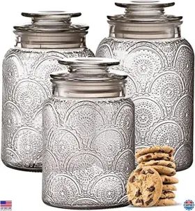 GL977 VISIT THE LERAZE STORE Airtight Glass Food Storage Set