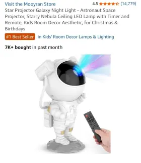 TYD-YHY-001 VISIT THE MOOYRAN STORE Galaxy Star Projector Led