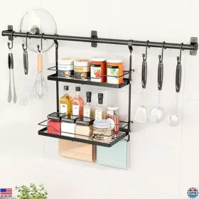 NU-17 VISIT THE NADAMOO STORE Wall Mount Kitchen Utensil Rack
