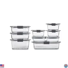 2118308 VISIT THE RUBBERMAID STORE Glass Food Storage Set Bpa