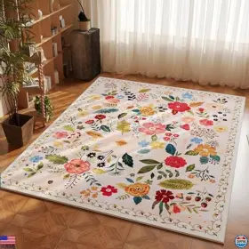 B0CT5L13BK VISIT THE RUGCOMF STORE Boho Area Rug Slip Pile