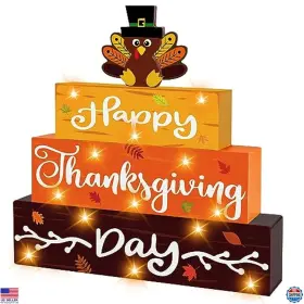 B0F9L7FTFV VISIT THE SAKAYO STORE Thanksgiving Wooden Block