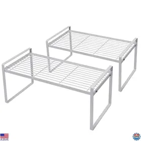 B099PKN8ZK VISIT THE SHANTTON STORE Stackable Cabinet Shelf