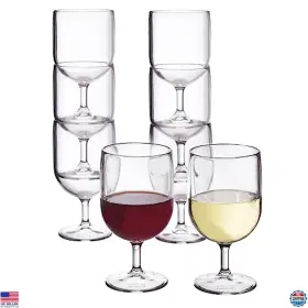 FBA-355 VISIT THE US ACRYLIC STORE Stackable Wine Glasses Set