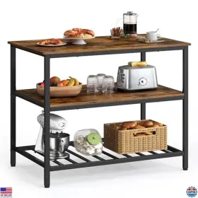 UKKI005B01 VISIT THE VASAGLE STORE Kitchen Island Shelves