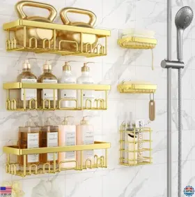 FSS3V1 VISIT THE VEKEN STORE Wall Shower Caddy Bathroom Set