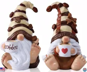 VER02-COFFEE VISIT THE VEREEMY STORE Gnomes Figurines Cute