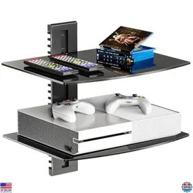 CS202B VISIT THE WALI STORE Floating Tv Shelf Tier Tempered
