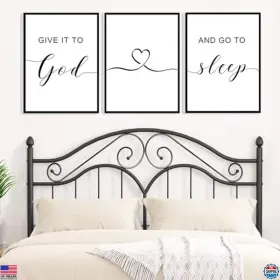 B0CT4M757Z VISIT THE WALTSOM STORE Framed Give God Wall Art