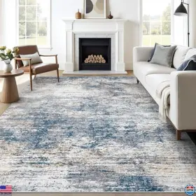 B0F9FCG12M VISIT THE XLUEZ STORE Area Rug Abstract Slip Pile