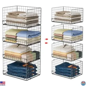 YGL02-BK VISIT THE YOCIYOGA STORE Stackable Closet Organizers