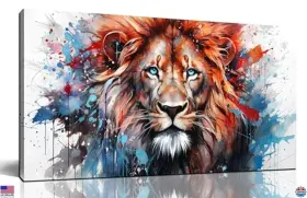 B0DDY6BFWJ VISIT THE ZHAOSHOP STORE Lion Wall Art Living Teen