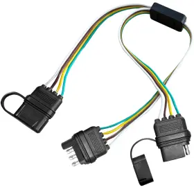 A0074K-11-N WALSIO Flat Splitter Plug Adapter Trailer Lights