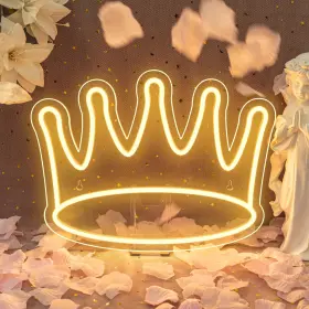 B08LYXCM41 WANXING Crown Led Neon Sign Light Wall Art Bar