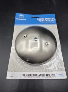 Westinghouse 030721700330 New 7003300 Brushed Nickel Finish Metal Ceiling Canopy Kit Nip