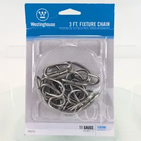 Westinghouse 70075 3ft Decorative Chain Swag Ceiling Fans Lights Silver Nickel Tone Westinghouse 70075 3ft Decorative Chain Swag Ceiling Fans Lights Silver Nickel Tone