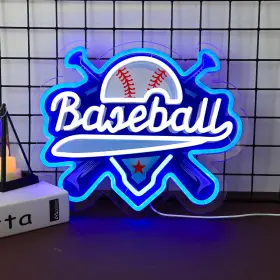 B0F1MGC91P WITTYRHE Baseball Neon Signs Dimmable Lights Wall