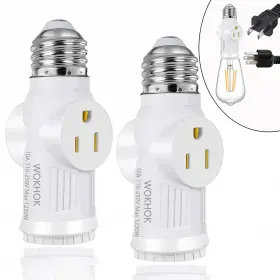 712110484532 WOKHOK Light Socket Plug Adapter Prong Outlet