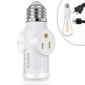 712490442153 WOKHOK Light Socket Plug Adapter Outlet Pack