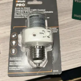 59406 WOODS Light Control Socket Programmable Timer