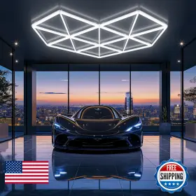 B0D7GQYKHP X-LITALL Hexagon Garage Lights Bright Ceiling Led