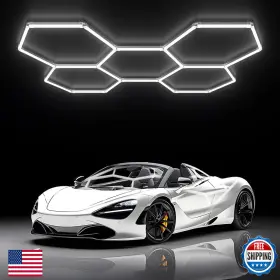 B0D9Y2NVX7 X-LITALL Hexagon Garage Lights Led Pack Bright