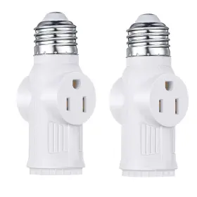 733430664442 YENMOP Prong Light Bulb Outlet Socket Plug Bu