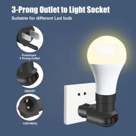 RMH-036D YINGMORE Plug Light Socket Outlet Bulb Adapter #3
