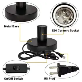 768443791632 YKCGG Table Lamp Basesmall Desktop Light Sockets #3