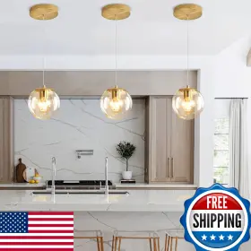 B0D28Z9WQR YKOLUPTY Globe Pendant Light Fixture Kitchen
