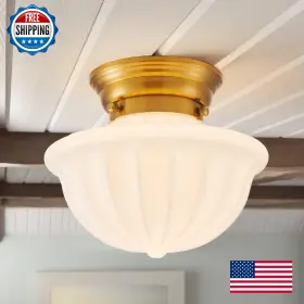 B0BRNBVCN8 YOUNGRENDER Schoolhouse Semi Flush Mount Light