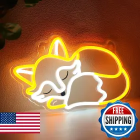 B0F1N3F1JM YUANDIAN Fox Neon Sign Led Animal Light Bedroom