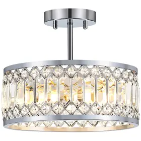 B0DK2TDFQY YURNYQ Crystal Semi Flush Mount Ceiling Light