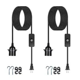 ZAR-0117 ZARNICY Plug Pendant Light Cord Socket Hang Kit