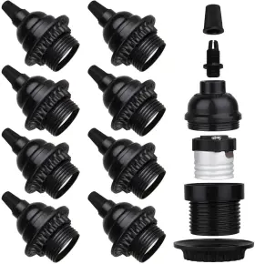 782890191081 ZEVNICO Pack Light Sockets Screw Base Shade Ring