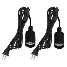 782901495382 ZEVNICO Pack Pendant Light Cord Socket Lamp