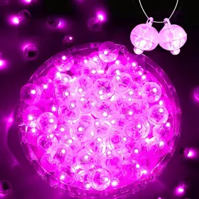B0CPP74338 ZGWJ Mini Led Balloon Lights Neon Lanterns Pink