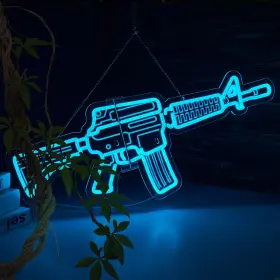 B0F2SWQMF4 ZHIJIANYU Gun Neon Sign Wall Smart Plug