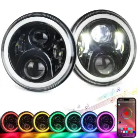 OL-1640RGB ZJUSDO Led Headlights Halo Angel Eyes Music Round