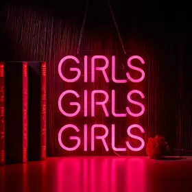 B0B2RXX5RS ZODZ Girls Beer Bar Neon Sign Art Led Light Dimmer
