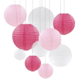 B0DS1T6Y2G ZOOYOO Pink Round Paper Lanterns Wedding